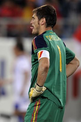 Brankář Španělska Iker Casillas.