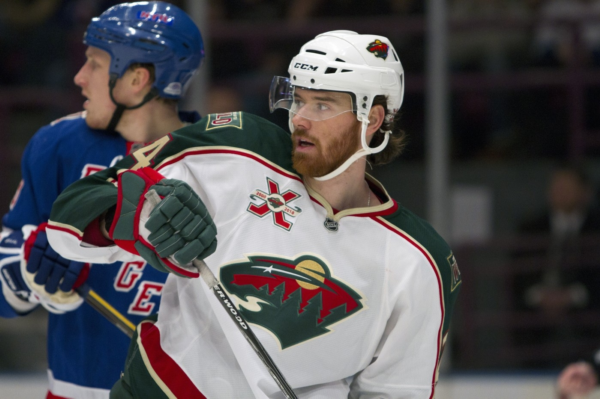 Martin Havlát ještě v dresu Minnesoty Wild, odkud byl vyměněn do San Jose.