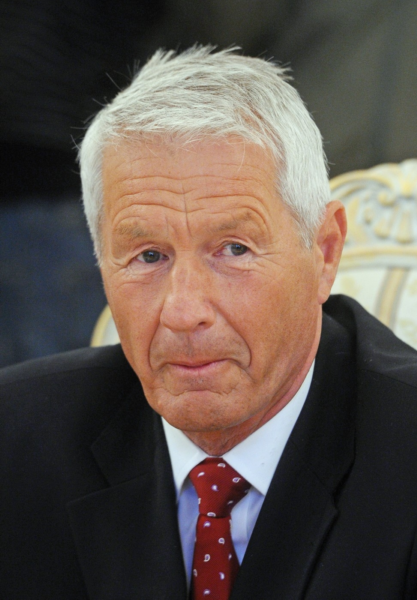 Předseda norského Nobelova výboru Thorbjørn Jagland. 