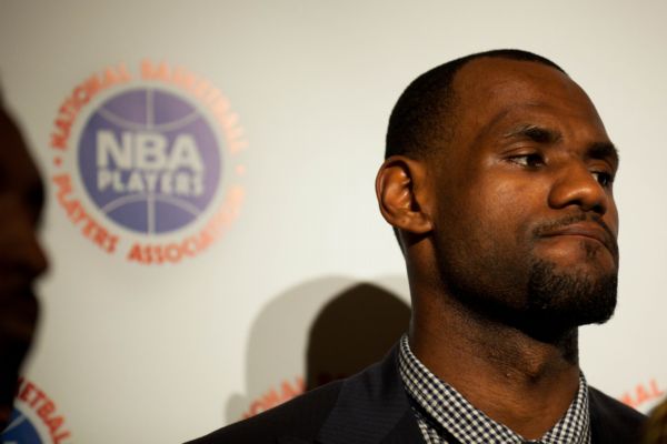 Basketbalista LeBron James. 