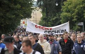 Demonstrace ve Varnsdorfu (září 2011).
