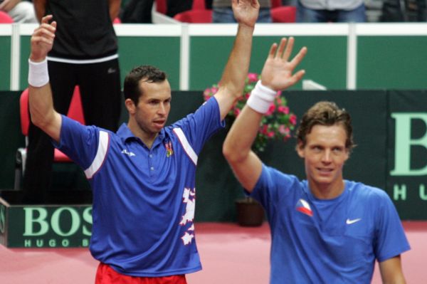 Tomáš Berdych (vpravo) a Radek Štěpánek.