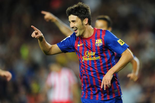 Barcelonský kanonýr David Villa.