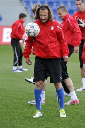Petr Jiráček při tréninku.
