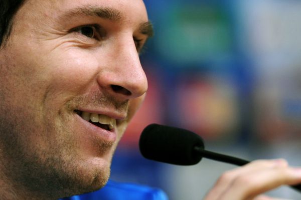 Usměvavý Lionel Messi.