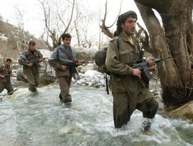 Kurdští rebelové na hranici mezi Tureckem a Irákem.