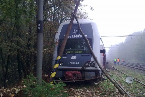 Vlak pravděpodobně vykolejil vinou řidiče.