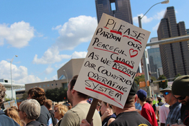 Jeden z protestů proti systému v americkém Dallasu.