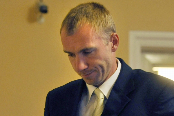 Brankář Sigmy Olomouc Petr Drobisz.