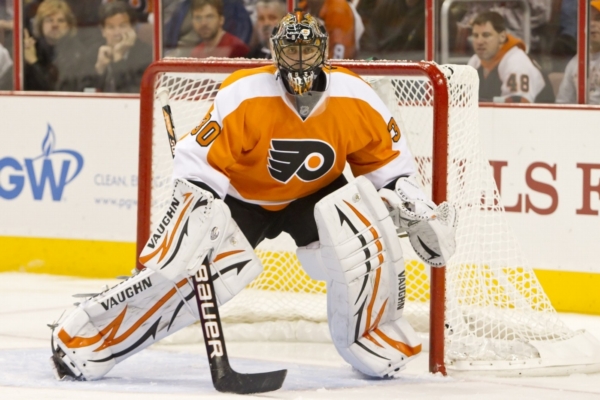 Gólman Flyers Ilja Bryzgalov inkasoval od Winnipegu čtyři góly.