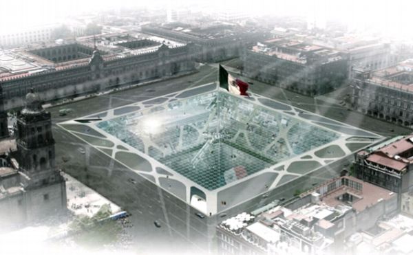 V Mexiku chtějí postavit dům ve tvaru obrácené, podzemní pyramidy.