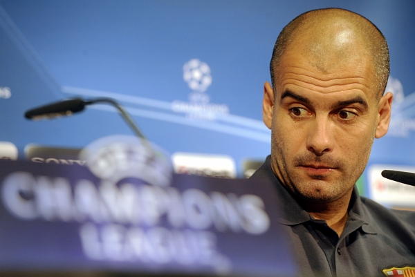 Trenér Barcelony Josep Guardiola.