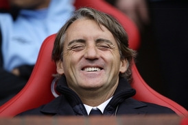 Trenér Manchesteru City Roberto Mancini.