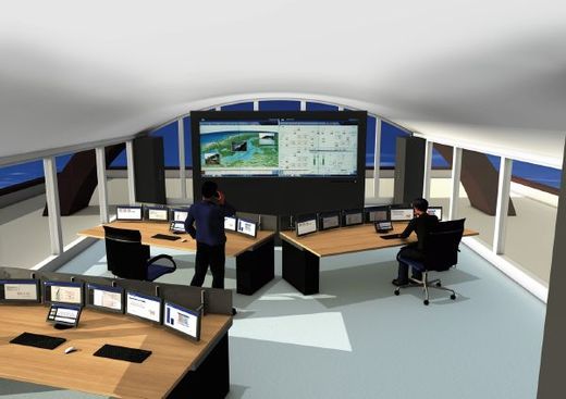 Kontrolní centrum Nord-Stream ve Švýcarsku.