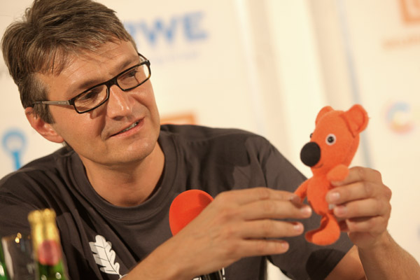 Režisér a producent Jan Svěrák na karlovarském filmovém festivalu.