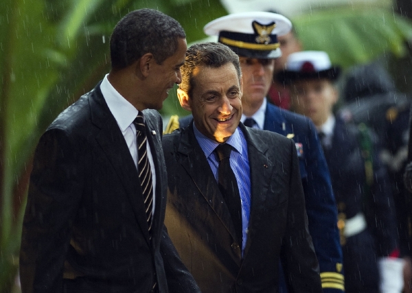 Obama se Sarkozym na summitu G20.