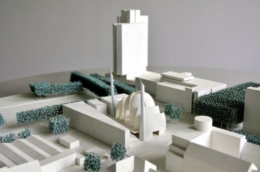 Model nové kolínské mešity.