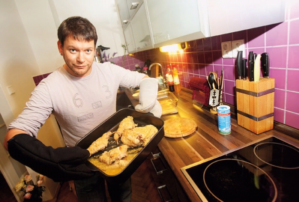 Matěj Ruppert se svýmšumavským králíkem.