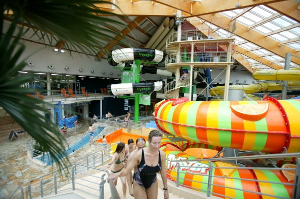 Aquapark v Čestlicích u Prahy, odkud Prima odvysílá přímý přenos silvestrovské show.