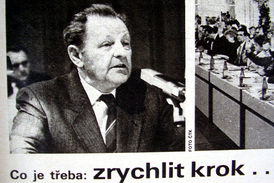 Jakeš zrychluje krok, ale daleko už nedoběhne, časopis Svět socialismu, 1989.