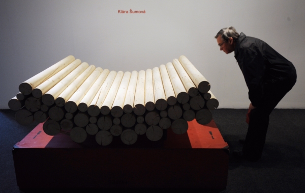Sezení z kmenů od Kláry Šumové je jedním z exponátů projektu Výstava 2011, které byly představeny novinářům 16. listopadu v Uměleckoprůmyslovém muzeu v Praze.