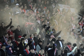 Fanoušci Slavie.