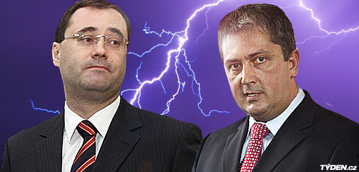 Šéfové pražské ODS a ČSSD Boris Šťastný a Petr Hulinský. Šéfové pražské ODS a ČSSD Boris Šťastný a Petr Hulinský.