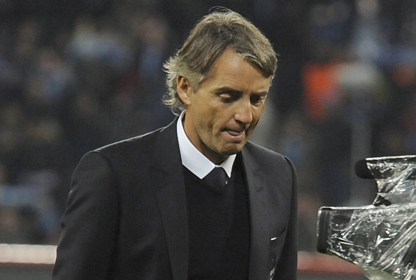 Trenér Manchesteru City Roberto Mancini.