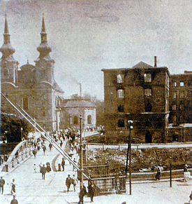 Trosky zábrdovické továrny,  kterou zachvátily plameny v pátek 24. 11. 1911.