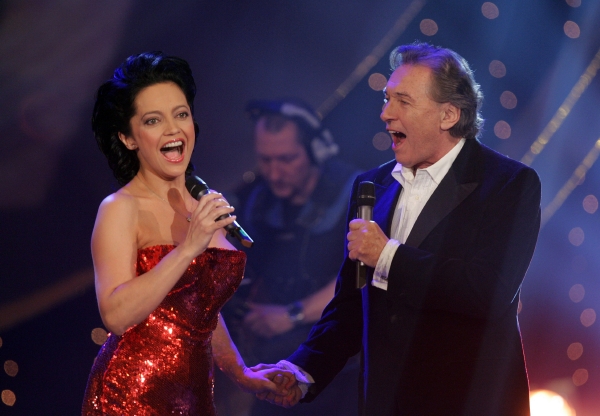 Lucie Bílá a Karel Gott při udílení cen TýTý v roce 2009.