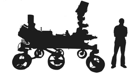 Curiosity je velká jako menší osobní auto.