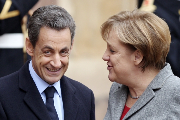 Angela Merkelová a Nicolas Sarkozy. Angela Merkelová a Nicolas Sarkozy.