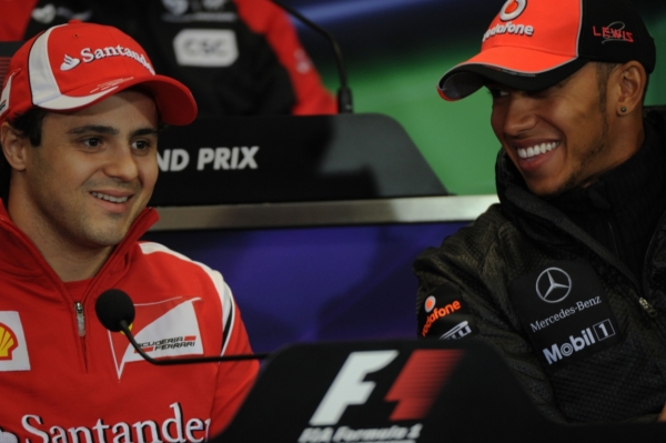 Budou zase kamarádi? Lewis Hamilton (vpravo) a Felipe Massa.