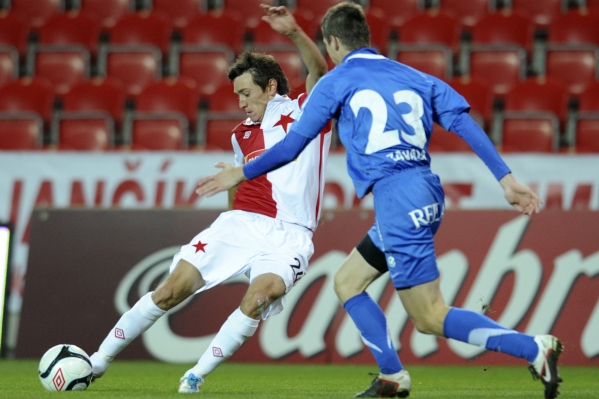 Souboj pražské Slavie s Baníkem Ostrava.