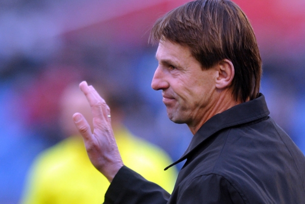 Trenér fotbalové Slavie František Straka.