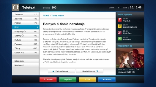 Nový teletext bude připomínat internetové stránky.