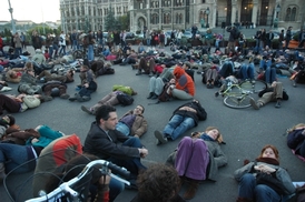 Protest organizace Město je pro všechny.