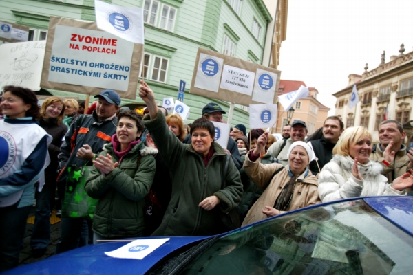 Protest učitelů.