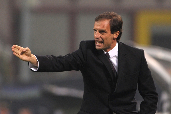 Trenér AC Milán Massino Allegri nebyl po utkání spokojený.