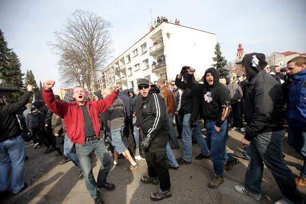 Březnová demonstrace v Novém Bydžově (ilustrační foto).