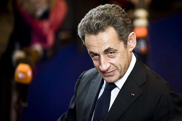 Francouzský prezident Nicolas Sarkozy na summitu EU v Bruselu.
