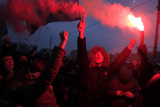 Demonstrace v Moskvě.