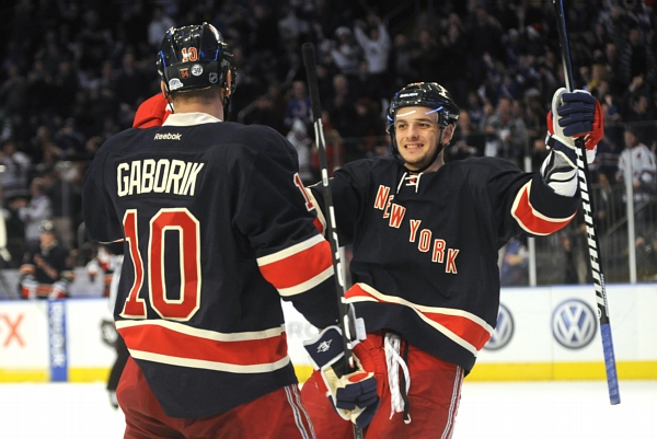 Radost hokejistů New Yorku Rangers.