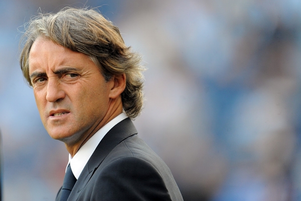 Trenér Manchesteru City Roberto Mancini.