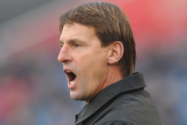 Trenér fotbalistů Slavie František Straka. 