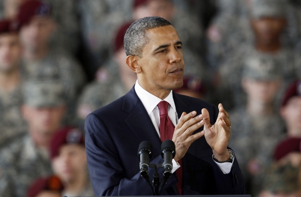Americký prezident Barack Obama dnes na základně Fort Bragg v Severní Karolíně poděkoval vojákům vracejícím se z Iráku za náročnou službu.