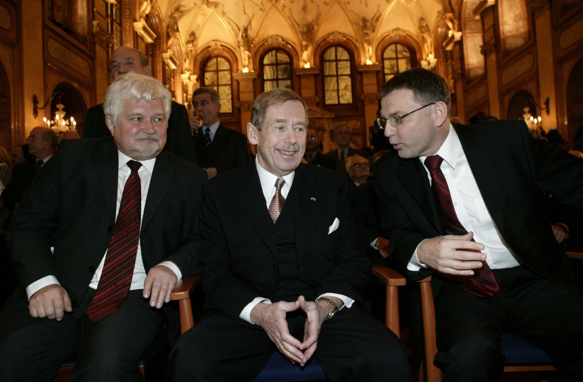Petr Pithart a Václav Havel.