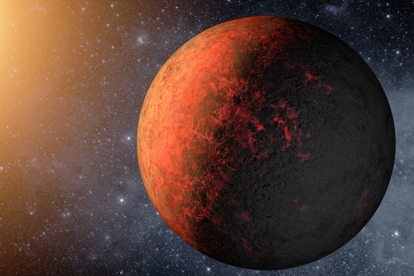 Exoplaneta Kepler-20 e v představách malíře.