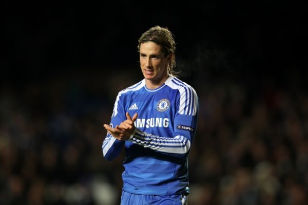 Fernando Torres v dresu londýnské Chelsea. 