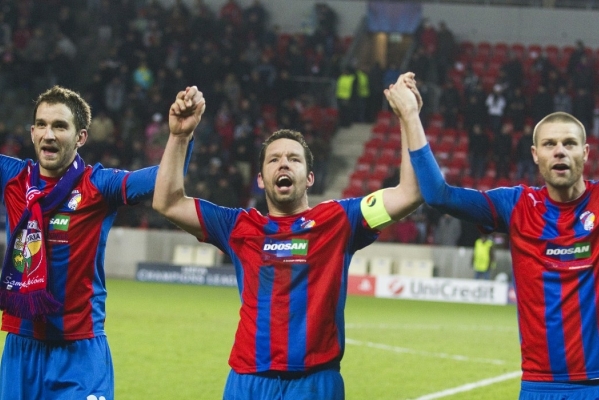 Radost fotbalistů Plzně.